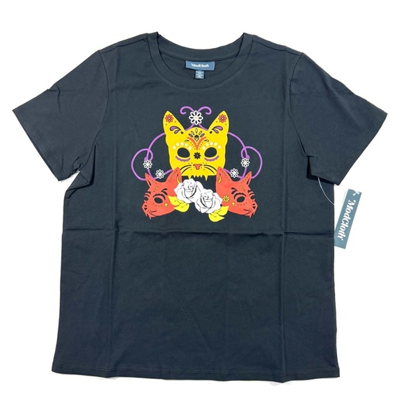 New ModCloth When Casual Calls Crew Neck Tee Shirt Black - Picture 2 of 7